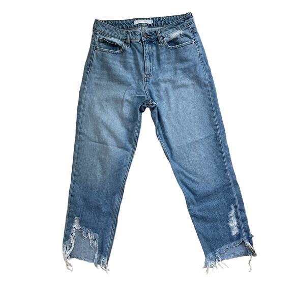 HIDDEN Frayed Bottom Boyfriend Jeans Light Wash Women’s Size 28 - Picture 1 of 6